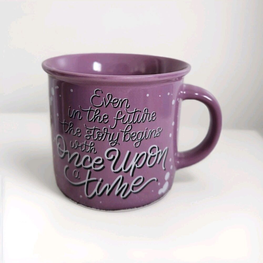 Owlcrate Purple Mug “Once Upon A Time” Fantasy Book Quote Coffee Cup EUC
